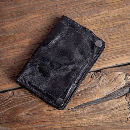 GURO High Quality Men Genuine Leather Wallet Vintage Bifold Money Clip Credit Card Holder Luxury Design with Zipper Coin Pocket