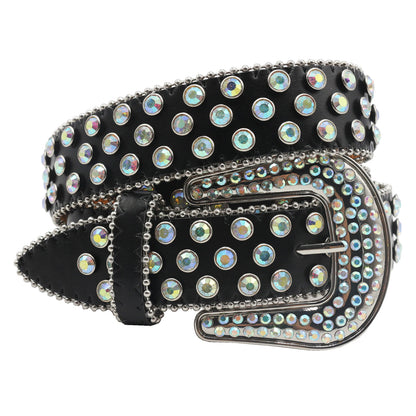 BB belt Diamond Rhinestone Belts Fashion Luxury Crystal Studded Pin Buckle Belt Cinto De Strass Belts for Women Jeans Decoration