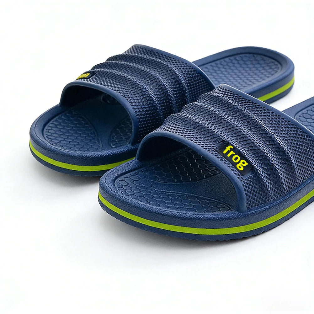 Summer men's slippers with EVA soft sole suitable for comfortable living rooms, bathrooms, and cool sandy beaches