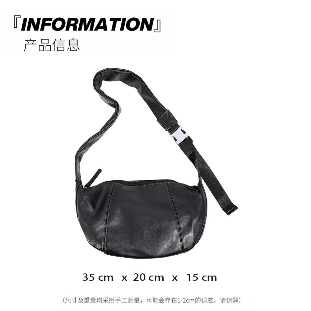 2026 New Fashion Men Crossbody Bag Soft Leather Hobos For Men Dumpling Crossbody Bags Luxury Brand Design Shoulder Bags Totes