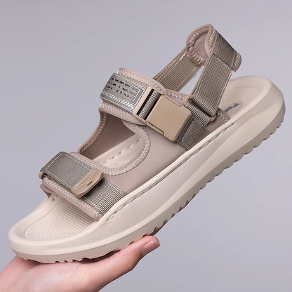 Men's Roman Sandals Summer Outdoor Sports Slip-On Shoes Anti-Slip Breathable Soft Bottom Casual Beach Shoes-WC20258