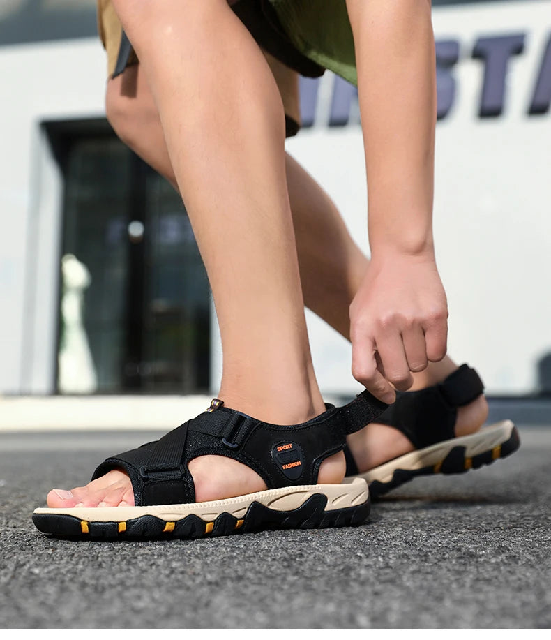 Summer Outdoor Sandals Leisure Fashion Sneakers Vacation, Beach Breathable, Wear-Resistant Hiking and Walking, Men's Sandals