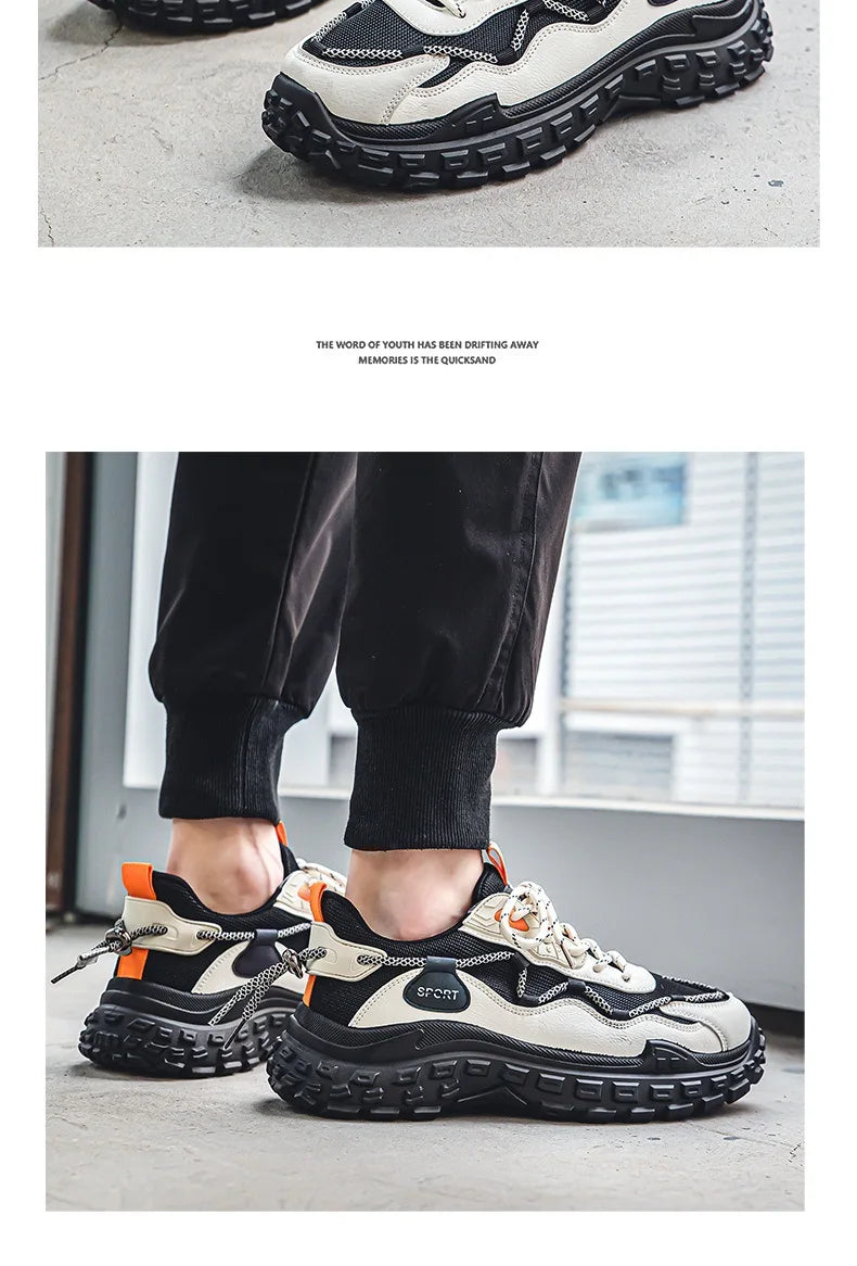 Men's sports running shoes breathable anti slip casual sneaker outdoor walking shoes for male students and men