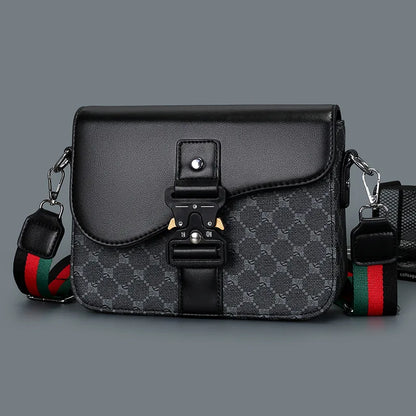 Luxury Plaid Crossbody Bags Men Fashion Buckle Flap Men's Crossbody Bag Casual Shoulder Bag Male Waterproof Business Sling Bags
