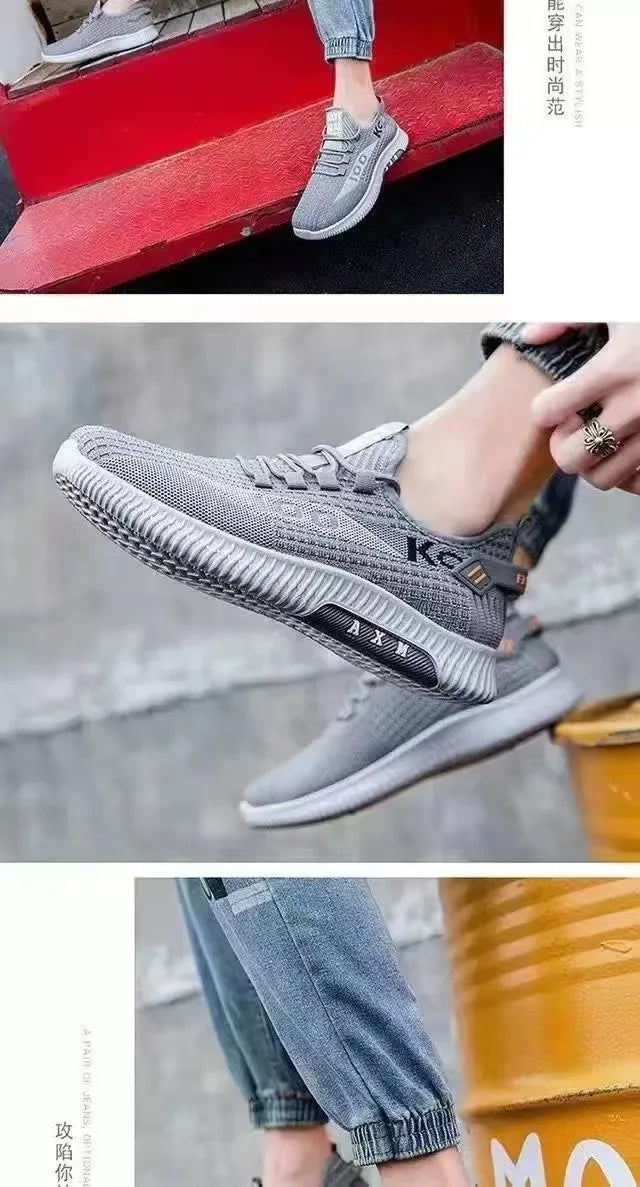 2026 Breathable Air Mesh Sneakers Comfortable Casual Sport Shoes Fashion Men's Woven Shoes for Lightweight Deodorant Outdoors