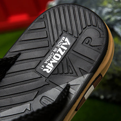 Summer trend contrasting flip flops for men wearing non-slip soft bottom braided beach sandy rubs