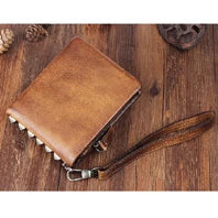 Fashion Vintage Genuine leather Wallet Men short Bifold Money Clips Leather male wallet Purse Coin Bag money Holder WC-007