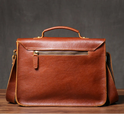 NUKA High Quality Top-Grain Cowhide Crossbody Bag Retro Unisex Messenger Bag Luxury Shoulder Bag Genuine Leather Cambridge Bags