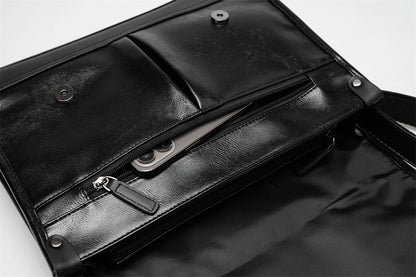 Retro Messenger Bag Men Crossbody Bags Luxury PU Leather Shoulder Messenger Bag for Men Fashion Flap Large Capacity Satchles