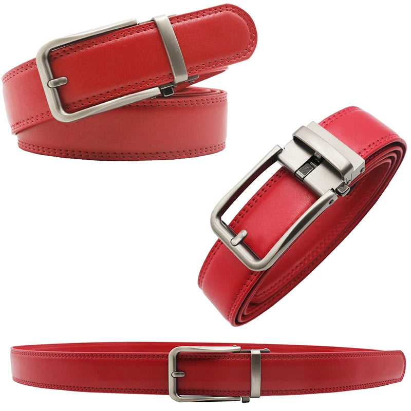 Women man Genuine Leather Belt For Female Strap Casual All-match Ladies Adjustable Belts Designer Automatic man belt buckle