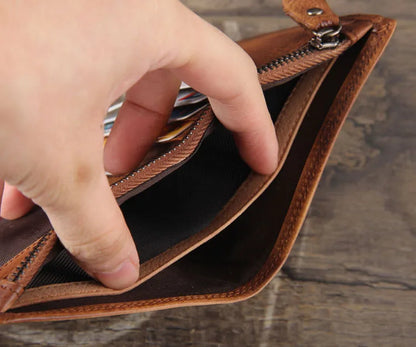 Fashion Vintage Genuine leather Wallet Men short Bifold Money Clips Leather male wallet Purse Coin Bag money Holder WC-007