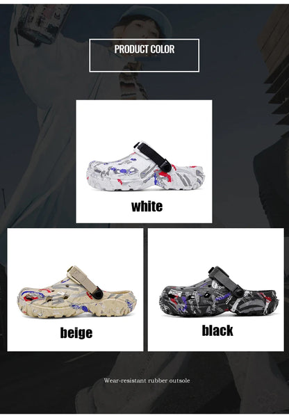 Summer Men Garden Clogs 2025 Summer Slippers for men Outdoor Slide Soft Beach Shoes Male Summer Sandals