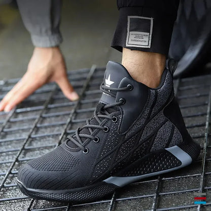 Man Safety Shoes Puncture-Proof Work Sneakers Lightweight Work Shoes Men Steel Toe Anti Smash Safety Boots Indestructible Shoes