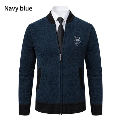 Vintage Men Knitted Sweaters Cadigan Men's Casual Fashion Button Up Cardigans Jackets Autumn Winter Jumper Coat