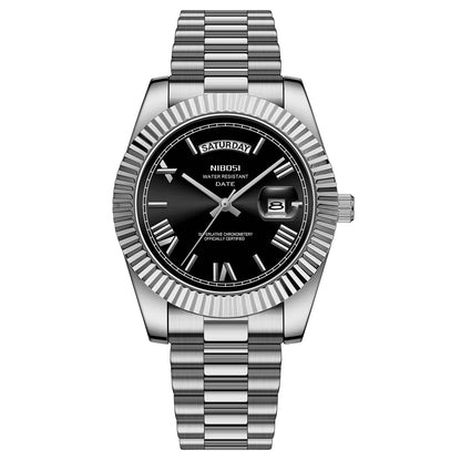 NIBOSI Fashion Watch Men Day Date Miyota Quartz Men Watch Top Brand Luxury Wristwatch Waterproof Steel Male Clocks Reloj Hombre