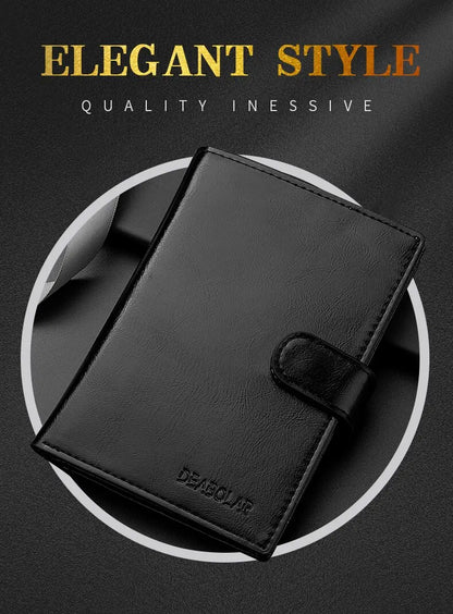 Stylish Travel Passport Bag Multi-Card Card Holder Portable Multi-Function Men's Wallet