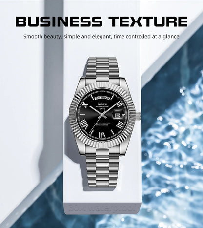 NIBOSI Fashion Watch Men Day Date Miyota Quartz Men Watch Top Brand Luxury Wristwatch Waterproof Steel Male Clocks Reloj Hombre