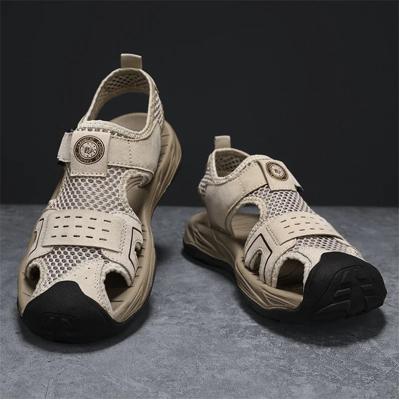 Summer Men' Sandals Breathable Beach Shoes Outdoor Men Casual Sandalies Fashion Male Casual Flats Quick Dry Walking Summer Shoes