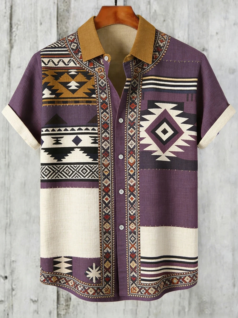 2026 Summer Men's Linen Short Sleeve Shirts Funny Animal Ethnic Patterns 3D Printed Shirts Casual Outdoor Designer Clothes Men