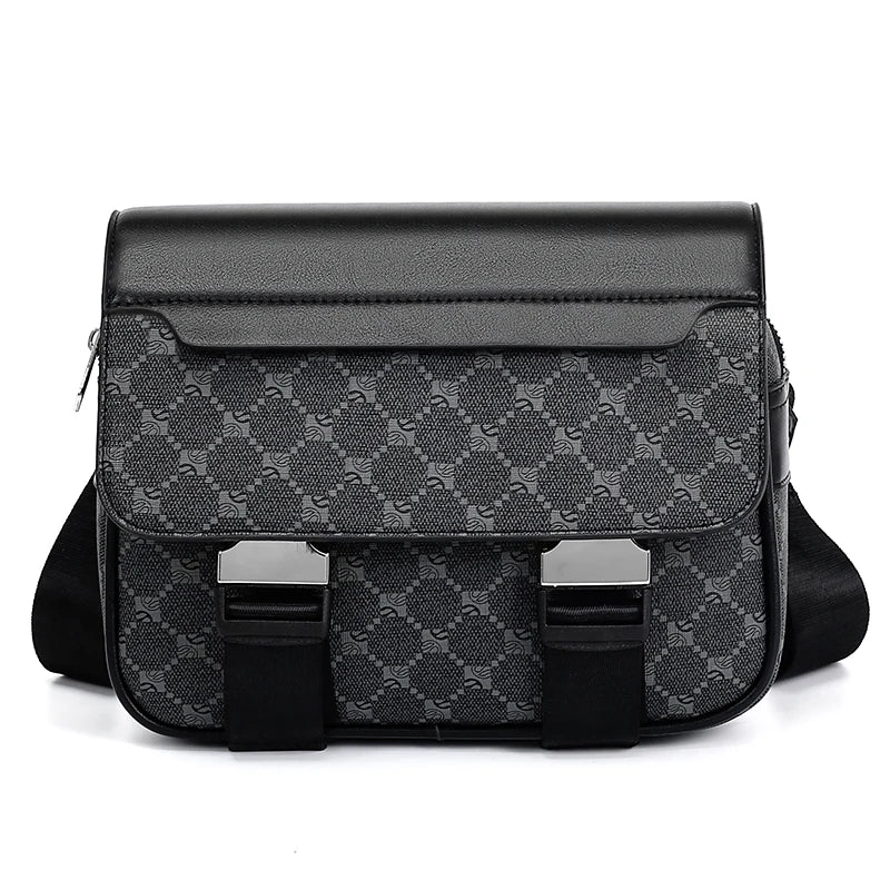2026 New Design Shoulder Bag Men Crossbody Bag Fashion Business PU Leather Chest Bag Male Mobile Phone Bag Purses Handbags