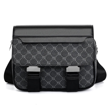 2026 New Design Shoulder Bag Men Crossbody Bag Fashion Business PU Leather Chest Bag Male Mobile Phone Bag Purses Handbags