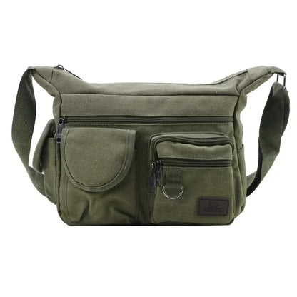 Men's Canvas Shoulder Bag Casual Tote Travel Crossbody Bag Luxury Messenger Bag High Quality Fashion Handbag Chest Bag