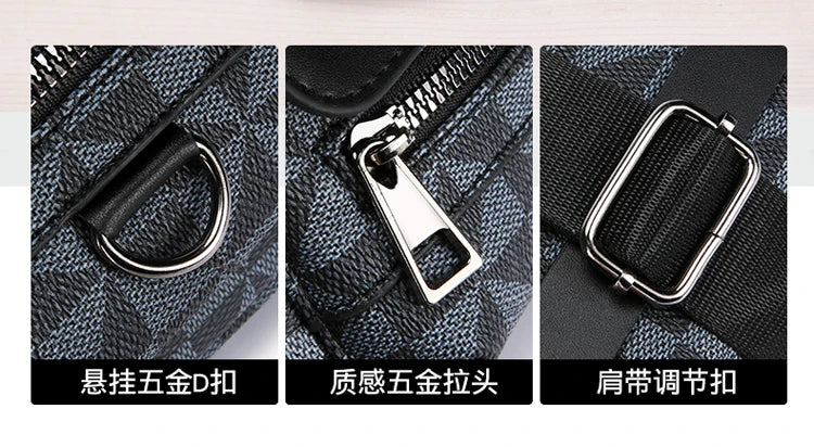 Business Men's Clutch Bags High Quality PU Leather Man's Small Shoulder Bag Multi-Functional Men Handbag Bag With Waist Strap