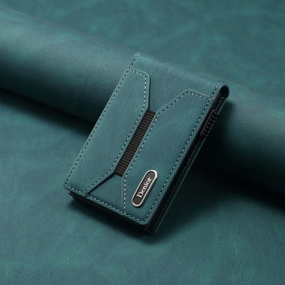 Denior Magsafe magnetic card bag,press type automatic pop-up multifunctional card box, can hold 6-10 credit cards leather wallet