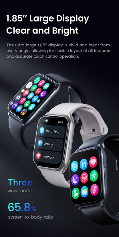 HAYLOU Watch 2 Pro (LS02 Pro) Smartwatch 1.85inch Large Display 100 Workout Modes Smart Watch for Men Heart Rate Monitoring