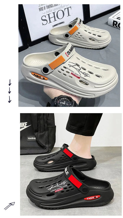 Classic Summer Clogs Men Slippers Breathable Garden Shoes Outdoor Comforty Beach Slippers Home Slippers Antiskid Slippers