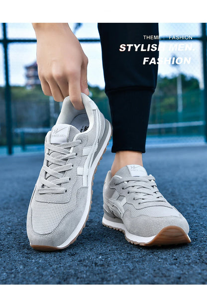 Double Star Training Walking Shoes, Breathable Mesh Sports Shoes, Versatile Fashion Trendy Men's Shoes