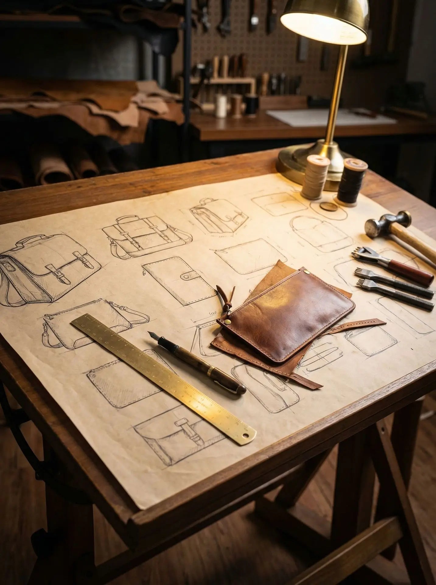 High Quality Genuine Leather Retro Men Wallet Handmade Handbag Phone Pocket Simple Card Bag Big Capacity Soft Male Purses