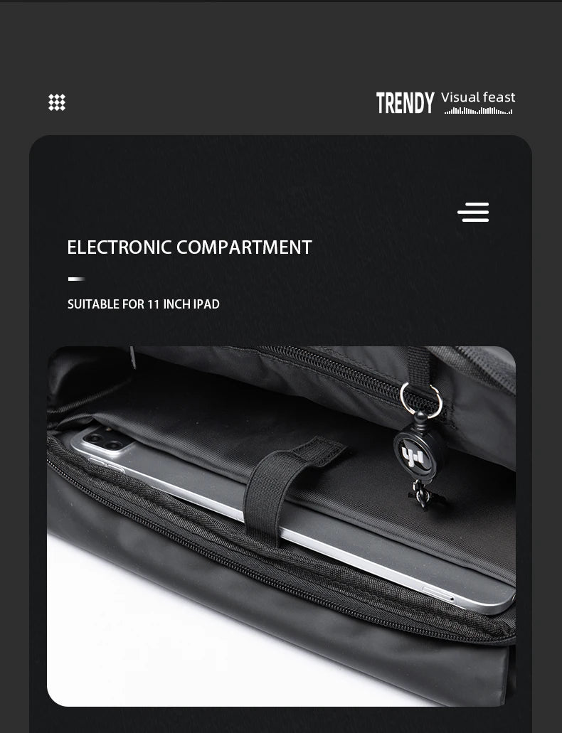 MATE ELAN Minimalism Waterproof Men Crossbody laptop Messenger Bags Simple Casual Male Nylon Travel Shoulder Bag School Bookbag
