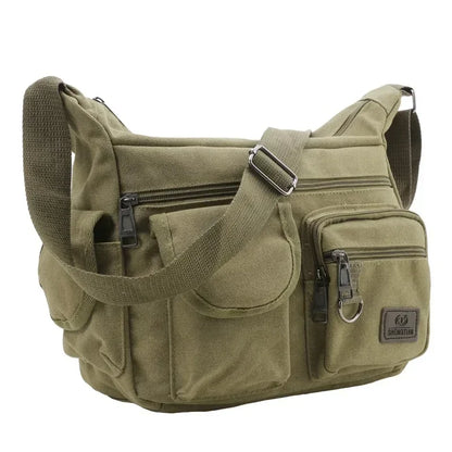 Heren Casual Sling Bag Messenger Crossbody Schouder Unisex Reizen Outdoor Vintage Tassen
