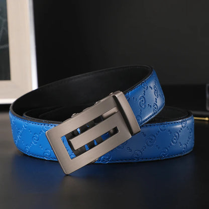 New Business Men's Belt Genuine Leather Male Belt Luxury Brand Alloy Metal Buckle Designer Belts men Waist Strap Belt for Jeans