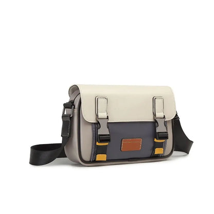 Casual PU Leather Messenger Bag Multi-pocket Design Vintage Shoulder Bag Durable Male Handbags Travel