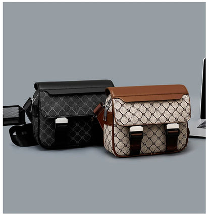 2026 New Design Shoulder Bag Men Crossbody Bag Fashion Business PU Leather Chest Bag Male Mobile Phone Bag Purses Handbags
