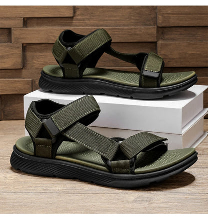 Summer Sandals Outdoor Wadable Man Arch Support Yoga Mat Insole Gladiator Open Beach Slippers Antiskid Durable Flat Men Slides