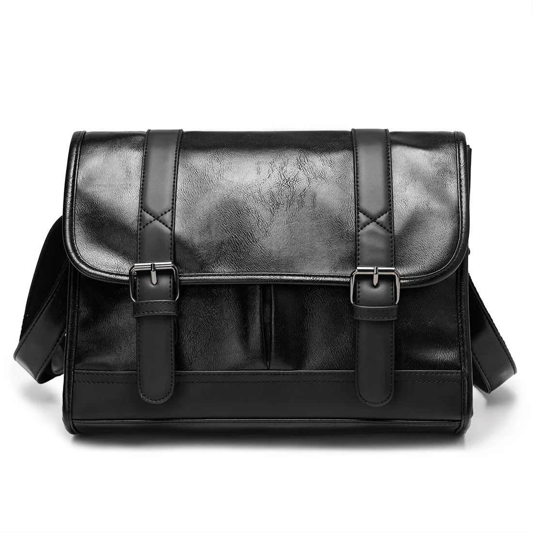 Retro Messenger Bag Men Crossbody Bags Luxury PU Leather Shoulder Messenger Bag for Men Fashion Flap Large Capacity Satchles