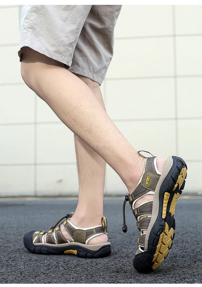 Big Size Summer Outdoor Couple Sandals Breathable Men Hiking Shoes Water Beach Men's Sandals Camping Climbing Aqua Men Sneakers