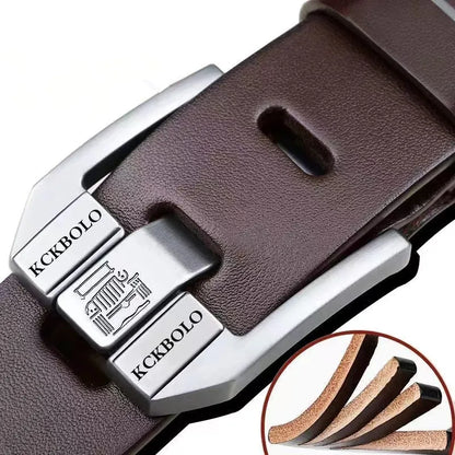 Genuine Leather Business Belt Unisex High Quality Fashion Gentlemen Waist Strap For Men Women