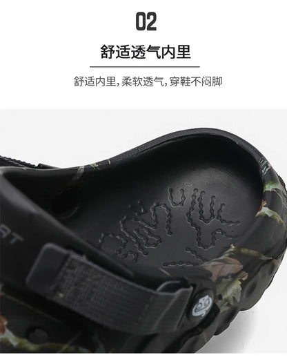 Summer Men's Clogs Sandals Home Garden Shoes Comfortable Men Women Slippers Non-Slip Soft Bottom Flip Flop Sandals Big Size46 47