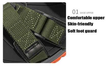 Summer Men's Sandals Trendy Casual Outdoor Sport Shoes for Holidays Beach Breathable Wear-Resistant Hiking & Walking Sandals