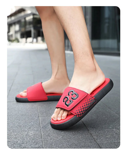 Men's Platform Slippers EVA Soft Soled Pillow Slippers Summer Beach Flip Flops Anti Slip Bathroom Home Fashionable Slippers