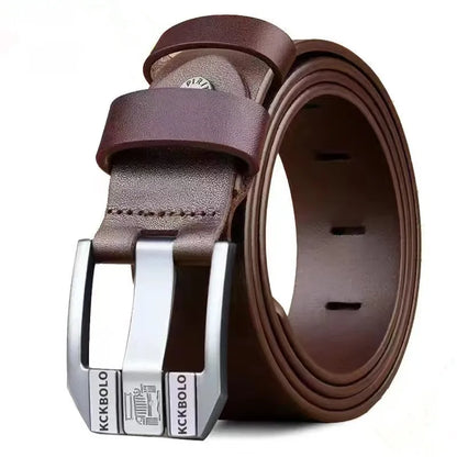 Genuine Leather Business Belt Unisex High Quality Fashion Gentlemen Waist Strap For Men Women