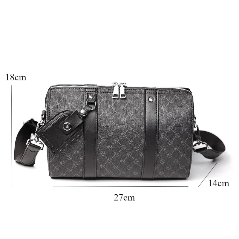 2026 Fashion Pillow Crossbody Bag Men Luxury Brand Men's Crossbody Bags Large Capacity Handbag Plaid Sling Shoulder Bag Male