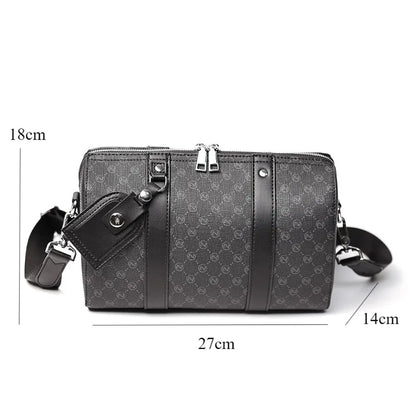 2026 Fashion Pillow Crossbody Bag Men Luxury Brand Men's Crossbody Bags Large Capacity Handbag Plaid Sling Shoulder Bag Male