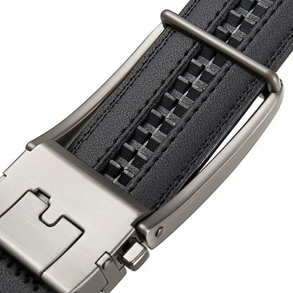 Luxury Designer Click Belts for Men PU Leather Waist strap, Fashion Automatic Buckle Design Belt, Perfect Waistband for Jeans