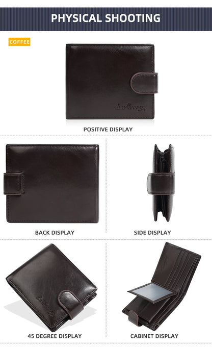 Baellerry New Short Men Wallets Zipper Coin Pocket Business Male Purses High Quality PU Card Holder Small Wallet For Men
