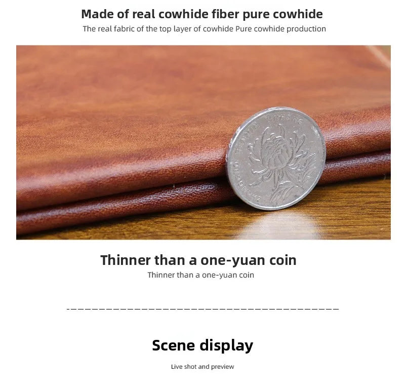 Large Capacity Men Wallet Vintage Genuine Cow Leather Handbag Card Holder Phone Pocket High Quality Handmade Male Money Clips